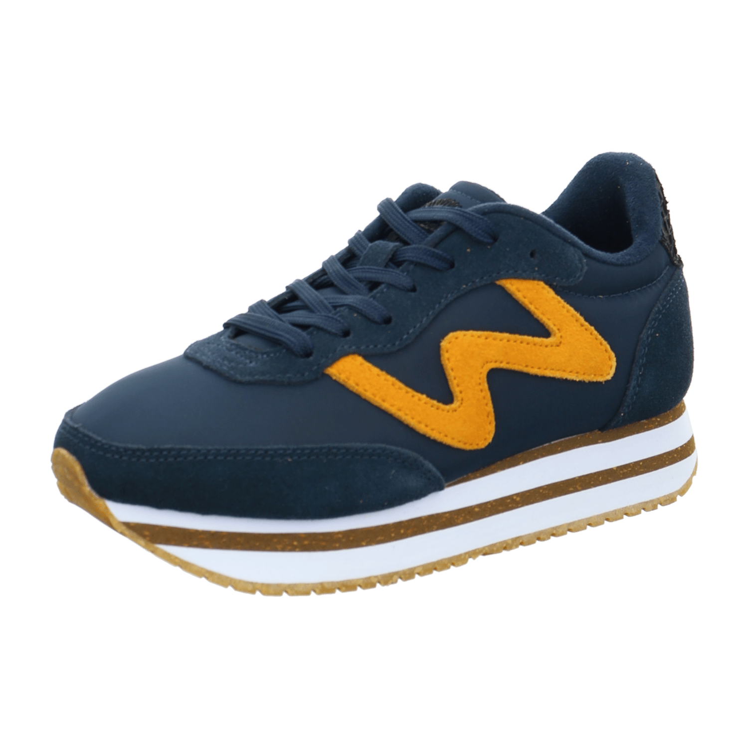Woden Olivia Plateau in Blau schuhe