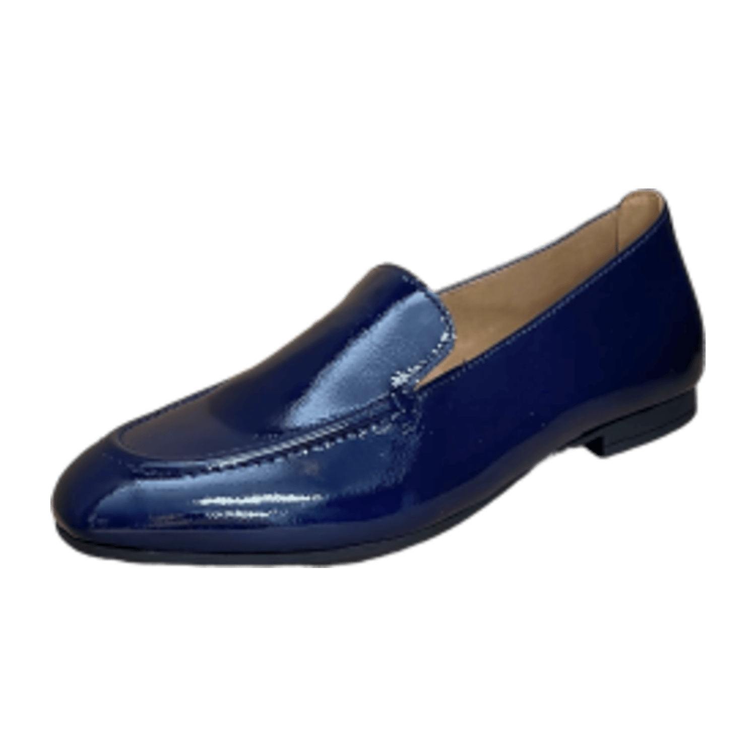Gabor Schuhe Slipper blau Lack Mokassin 45.214.96