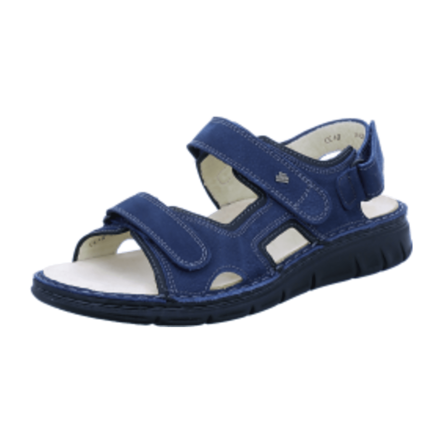 FinnComfort Wanaka-Soft Marine/Schwarz (blau) - Sandale - Herrenschuhe Sandale / Pantolette, Blau, leder (mustang/buggy)