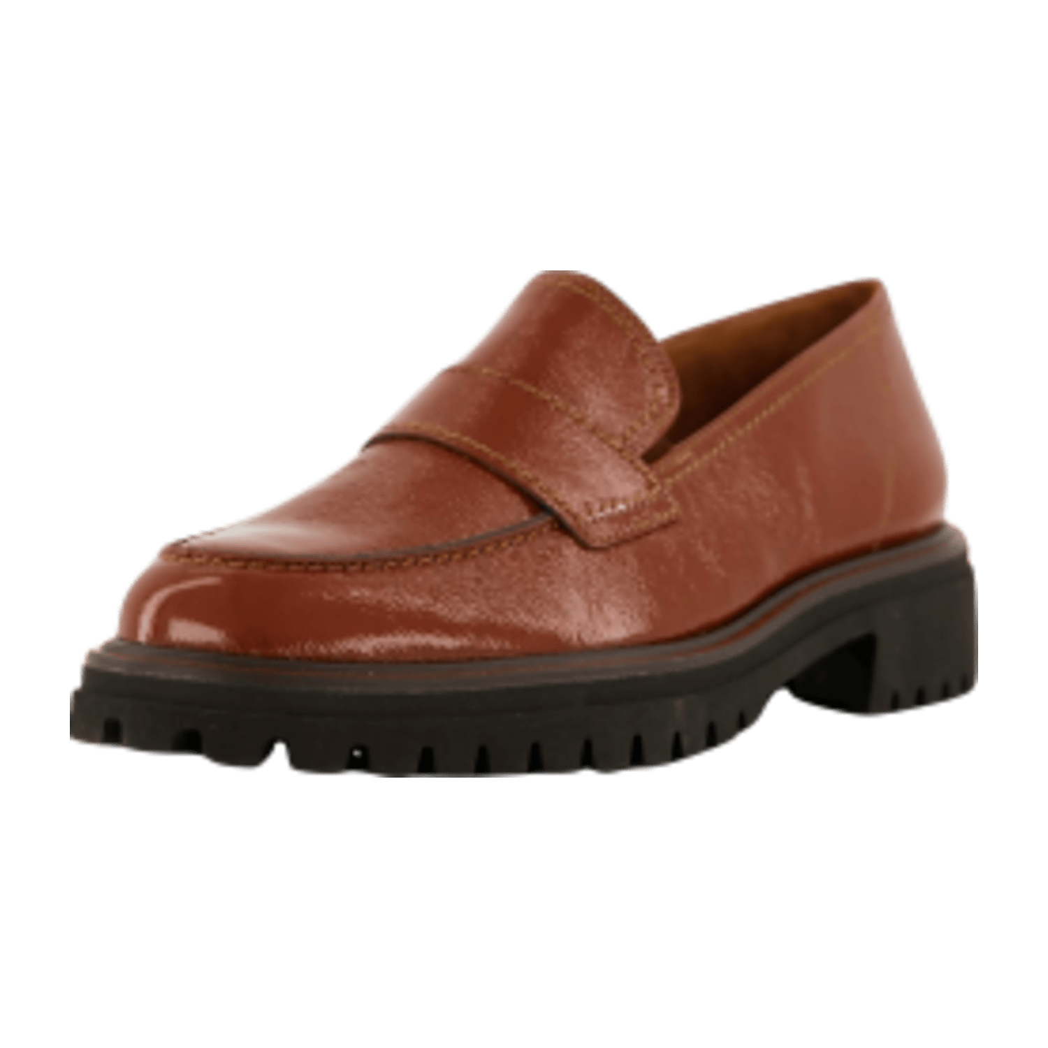 Paul Green Schuhe Slipper braun cognac Lack 2683
