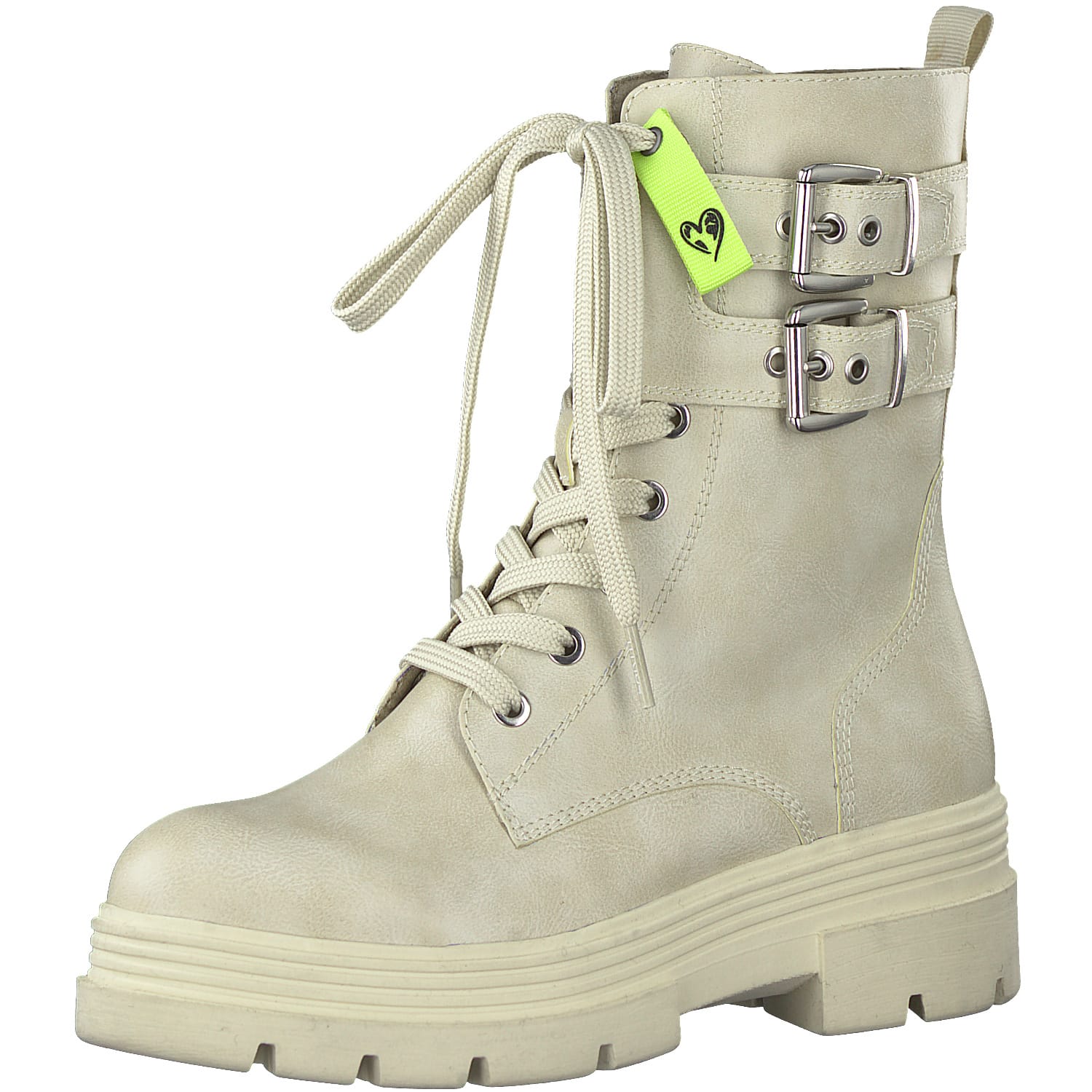 Marco Tozzi EARTH EDITION 2-2-25771-27/432 IVORY Schnürstiefel  HW 21/22 für Damen, beige, Größe 37 EU