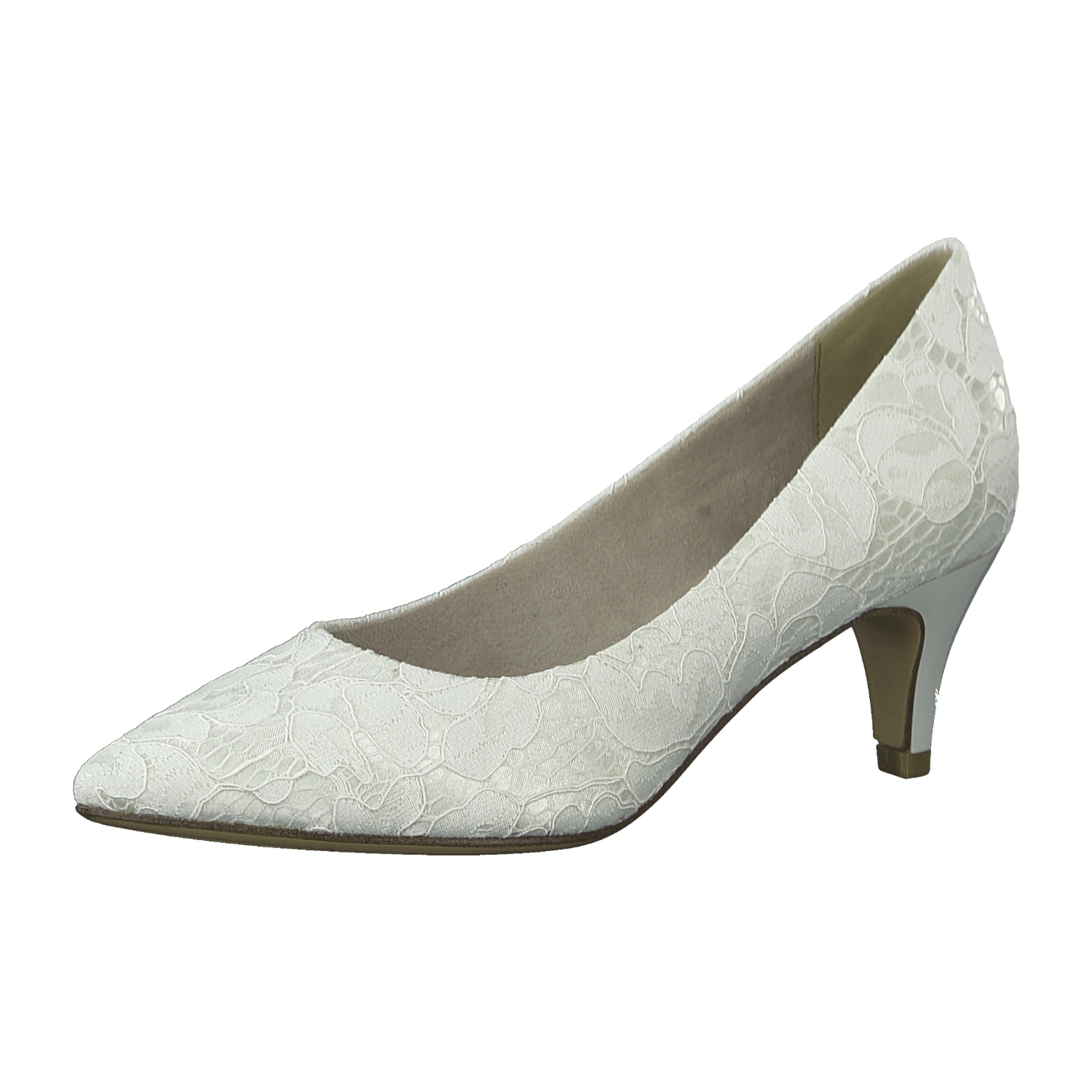 Tamaris 1-1-22415-26/474 IVORY MACRAMEE Klassische Pumps  FS 2021 für Damen, beige, Größe 35 EU