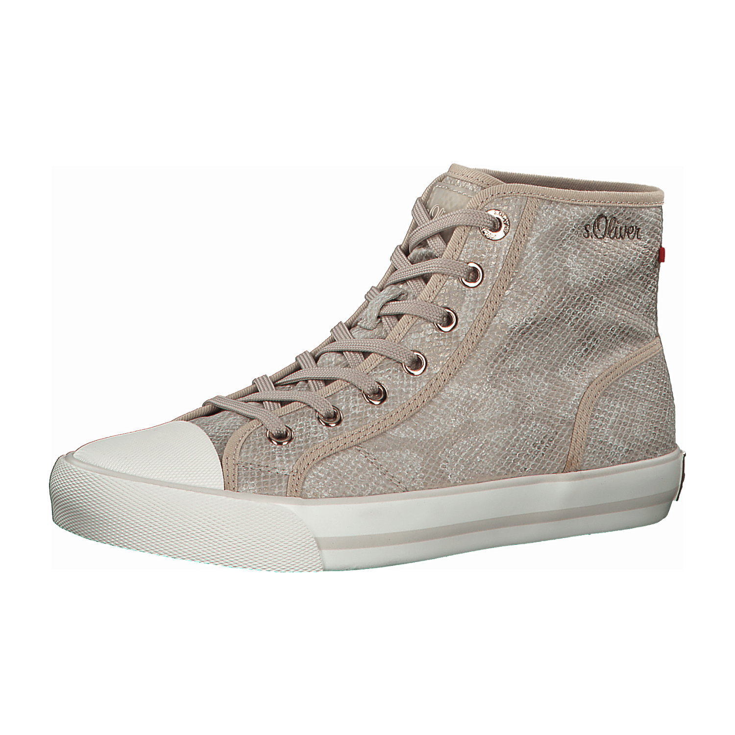 s.Oliver [WOMEN] 5-5-25200-36/497 CHAMPAG. SNAKE Schnürstiefel  FS 2021 für Damen, beige, Gr. 40 EU