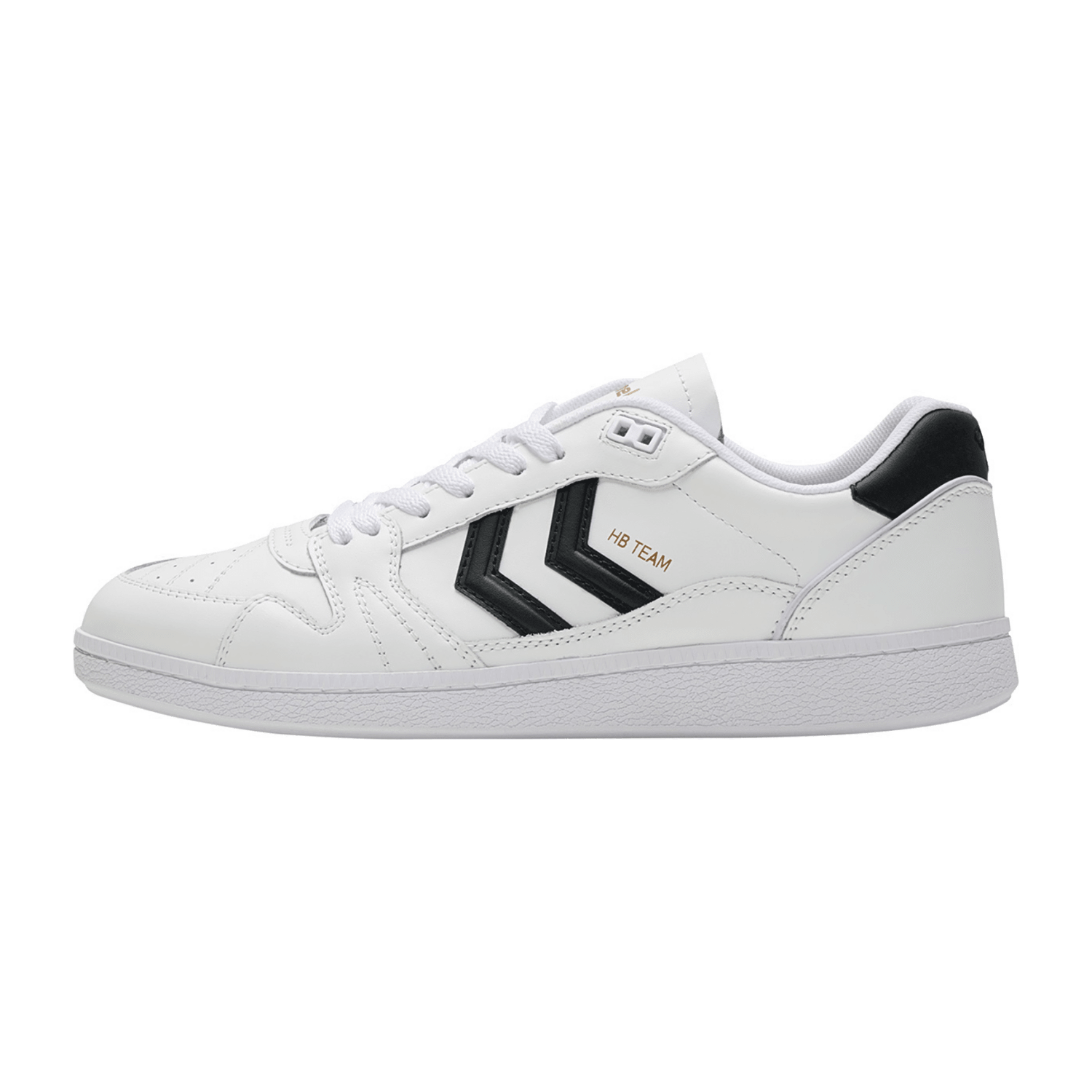 Hummel HB Team Leder-Sneaker white/black 40 für Herren, weiß, Größe 40 EU