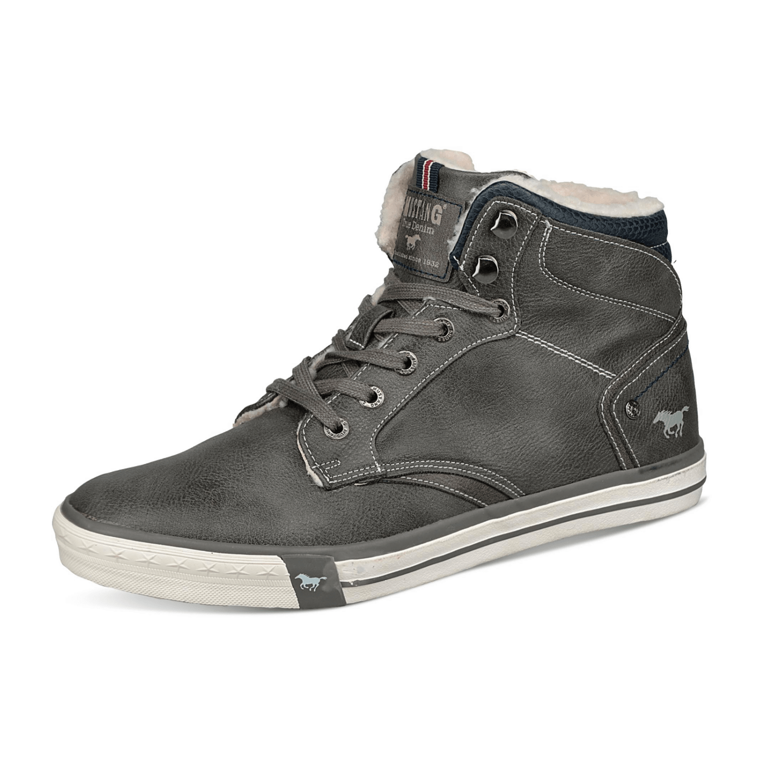 Mustang Schnürstiefelette Warmfutter für Herren, grau, Größe 42 EU