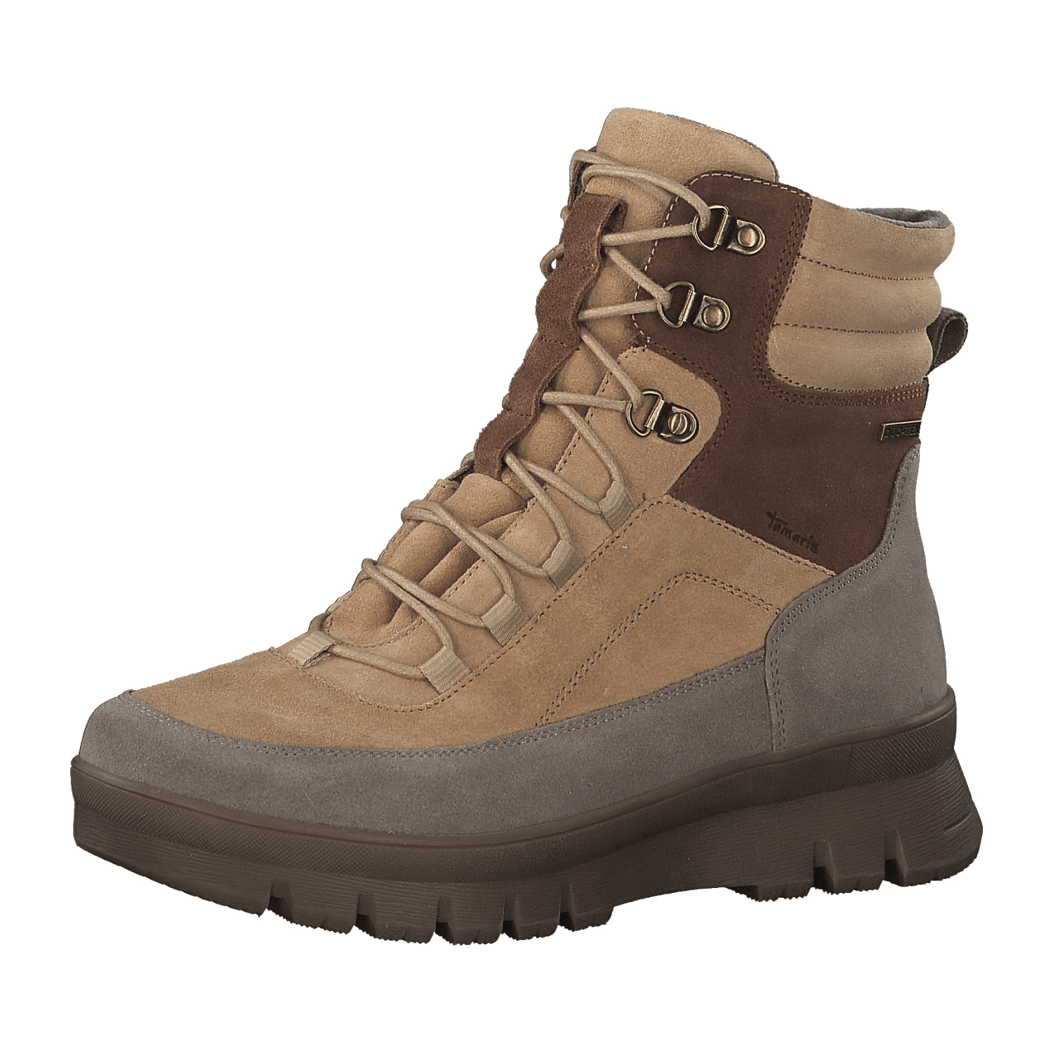 Jana TAMARIS COMFORT 8-8-86214-29/357 SAND COMB Schnürstiefel  HW 22/23 für Damen, beige, Größe 40 EU