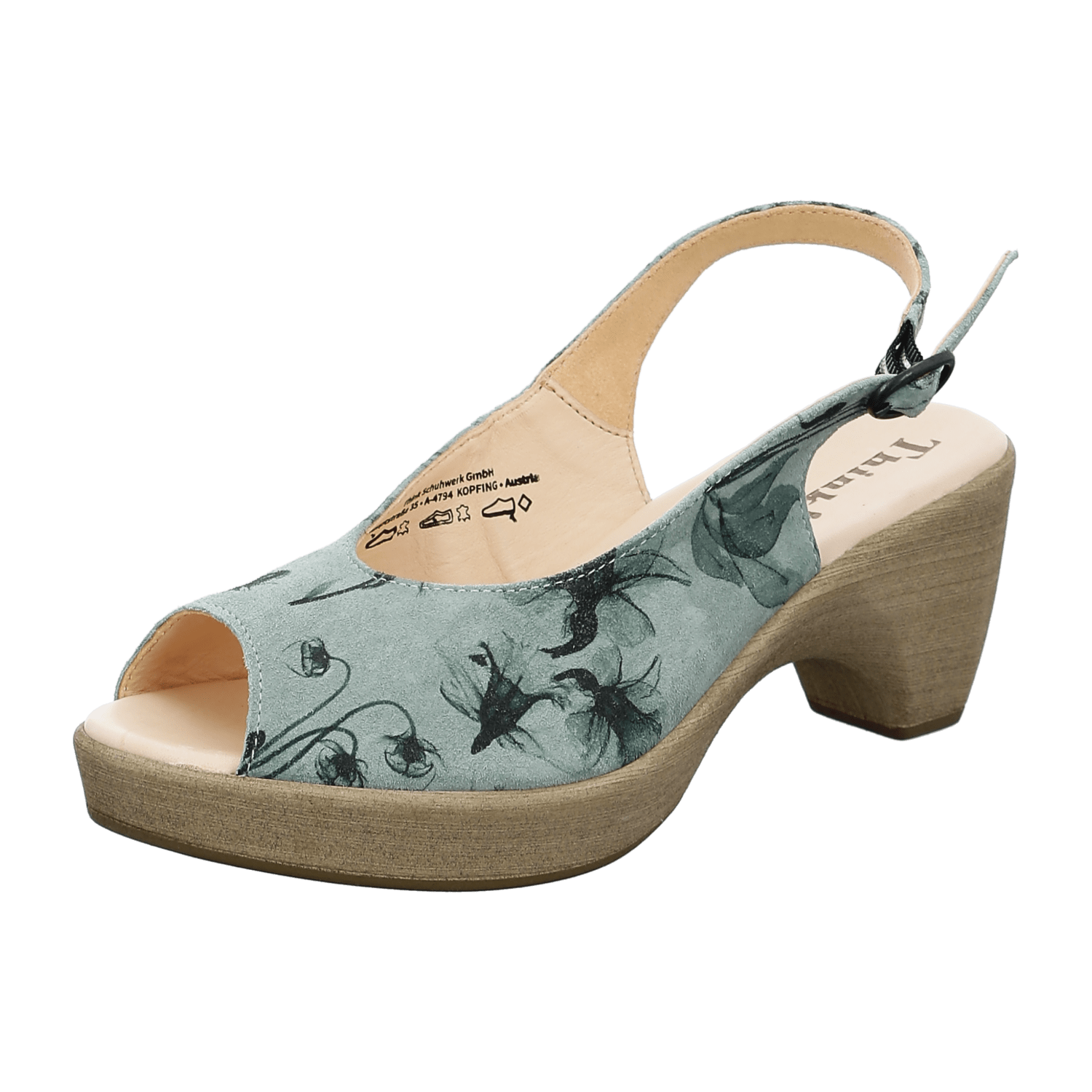 Think Zeppa Slingpumps verdolino für Damen, grün, Gr. 38 EU
