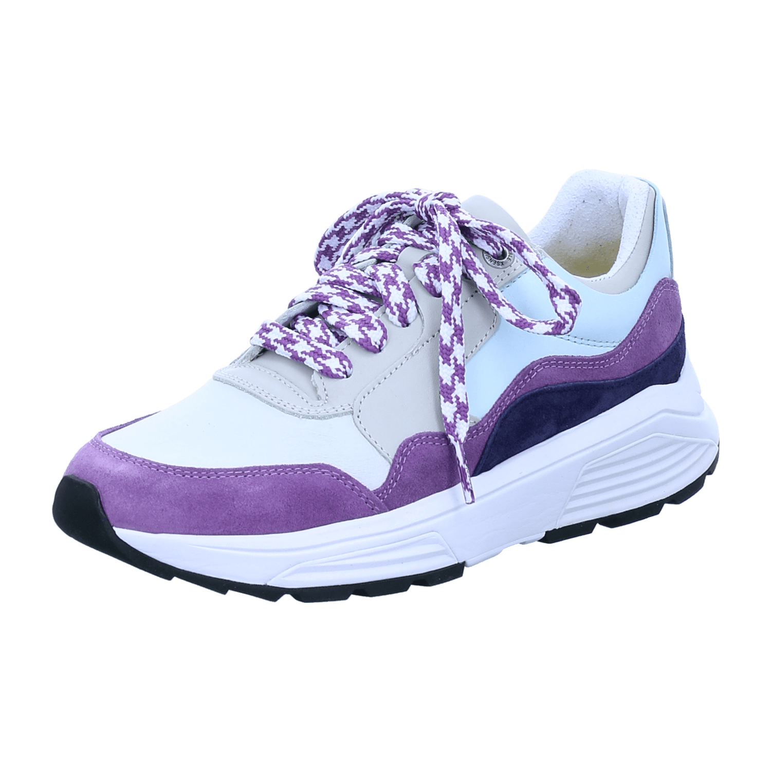 Xsensible Golden Gate Lady Color Combi - sportlicher Schnürschuh - Damenschuhe Bequeme Schnürschuhe, Mehrfarbig, leder (stretchleder) für Damen, lila, Größe 41 EU