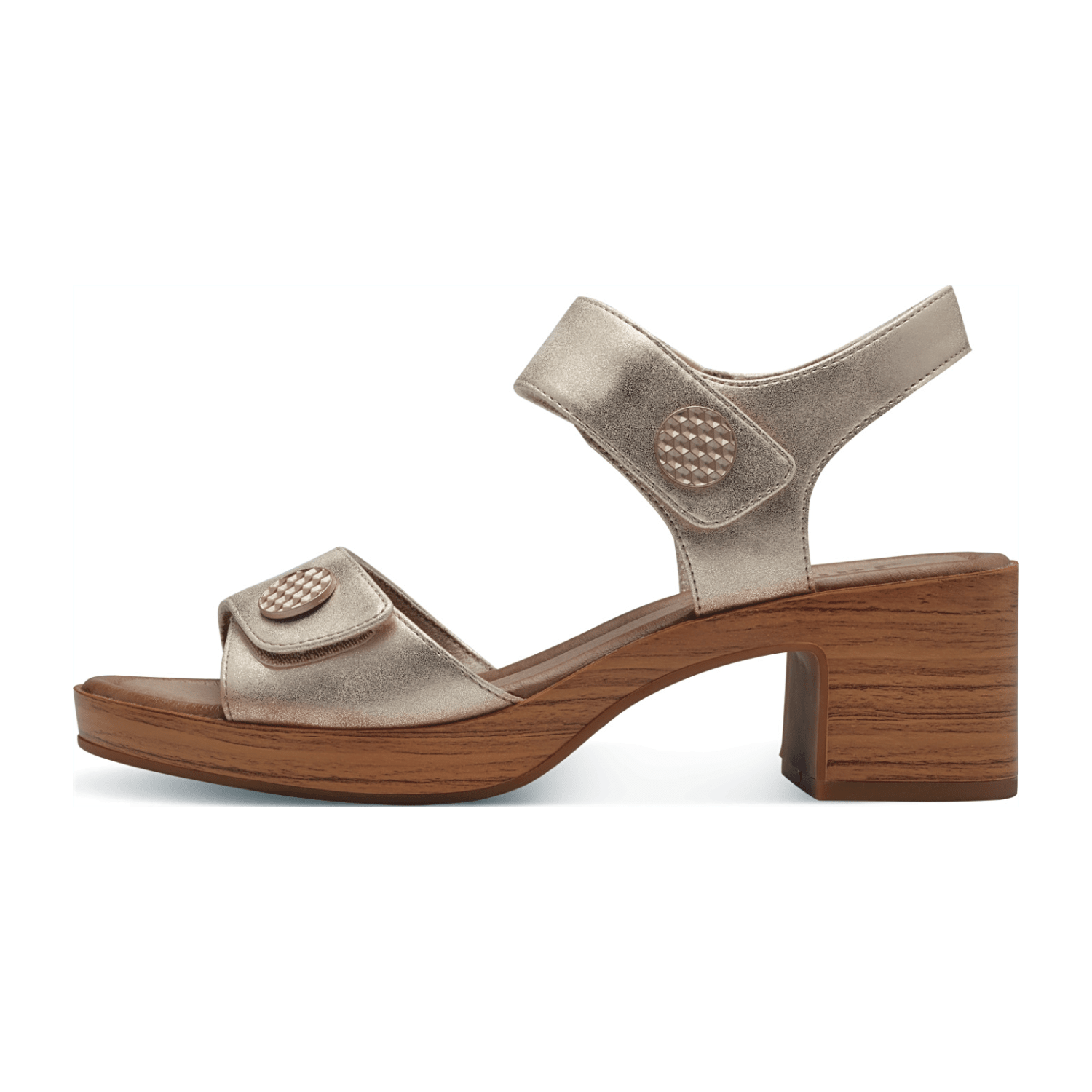 Sandale Plate Jana Pour Femme - Largeur H Confortable - Semelle Caoutchouc - Scratch Réglable - Vegan - Myanmar