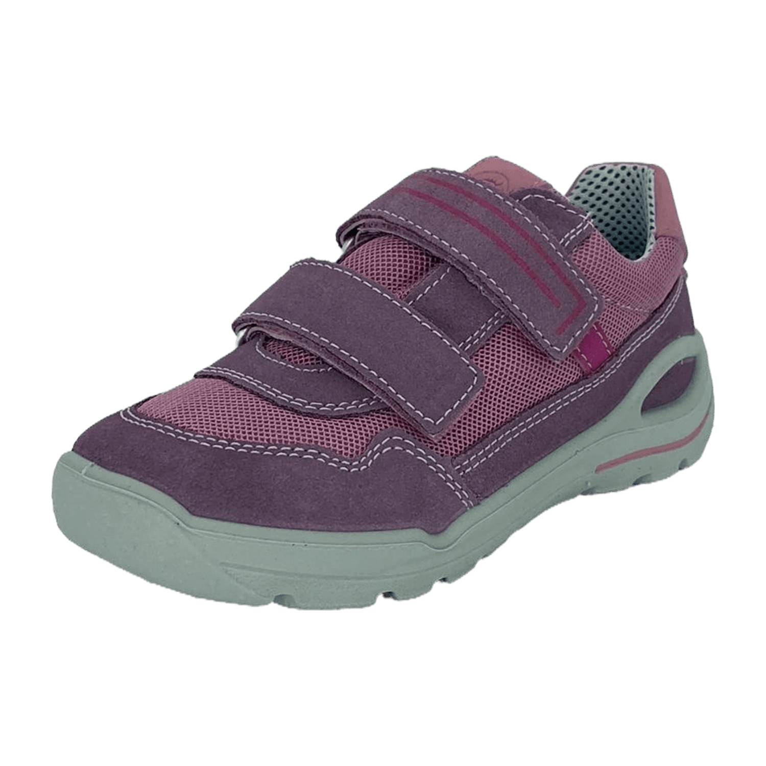 Ricosta Rider 6900102340 Purple/Mallow (Rosa/Pink) - Klettverschluss - Kinderschuhe Teens Mädchen Gr. 25 - 42, Mehrfarbig, leder/textil (velour/lago) für Kinder, lila, Gr. 32 EU