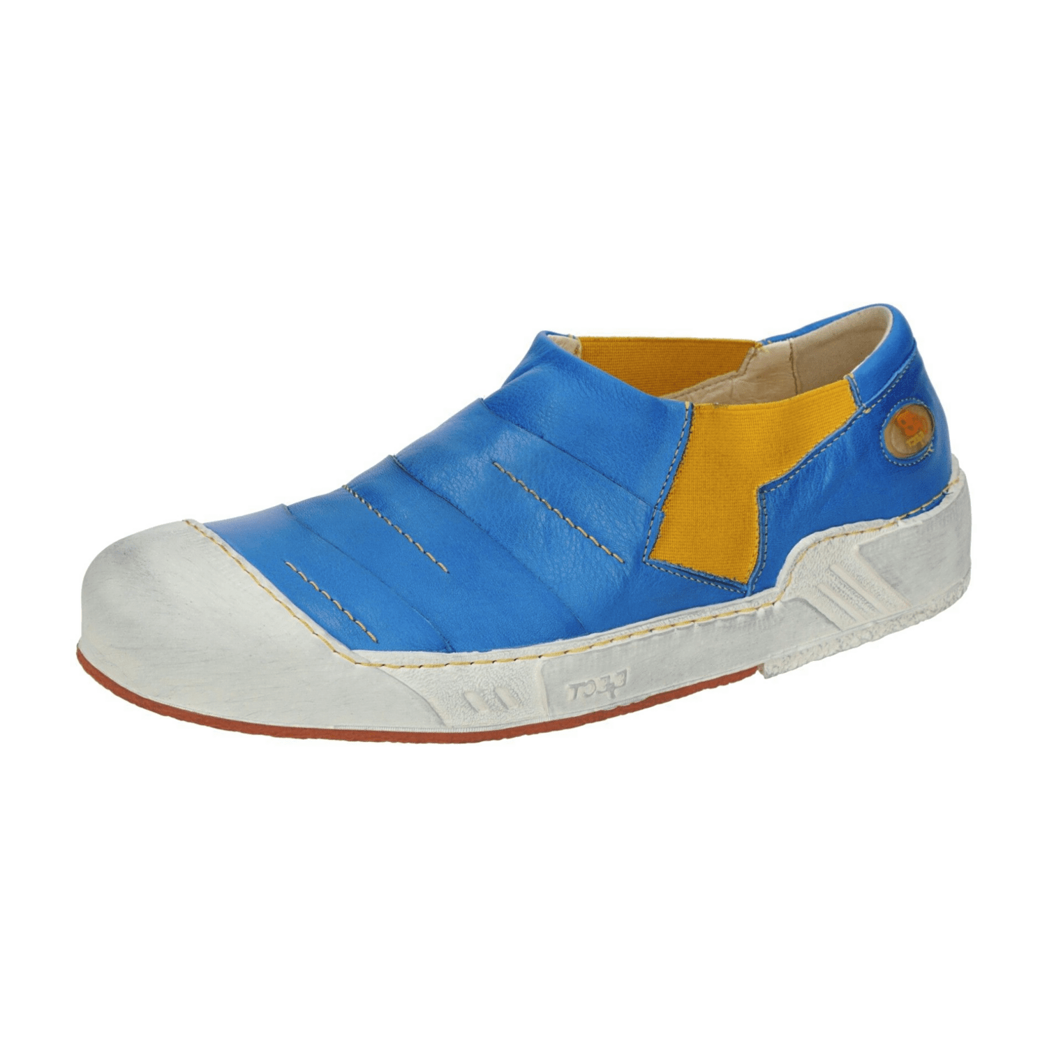 Eject Puzzle Schuhe blau gelb Herren Slipper 12361 für Herren, blau, Gr. 46 EU