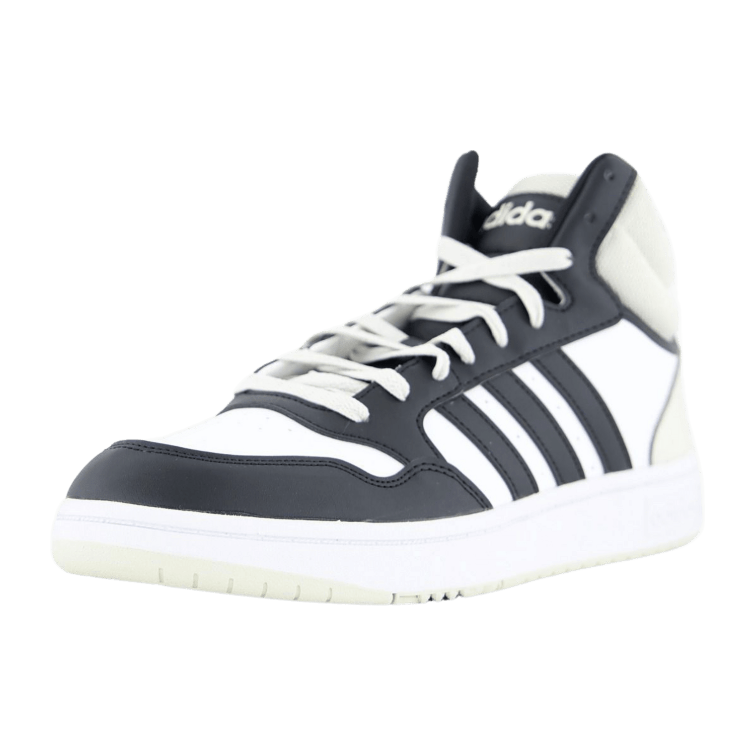 Adidas Hoops 3.0 Mid Classic Vintage Sneaker IH0157 - cloud white/core black/orbit grey 40 für Herren, weiß, Größe 45 ⅓ EU / 10,5 UK