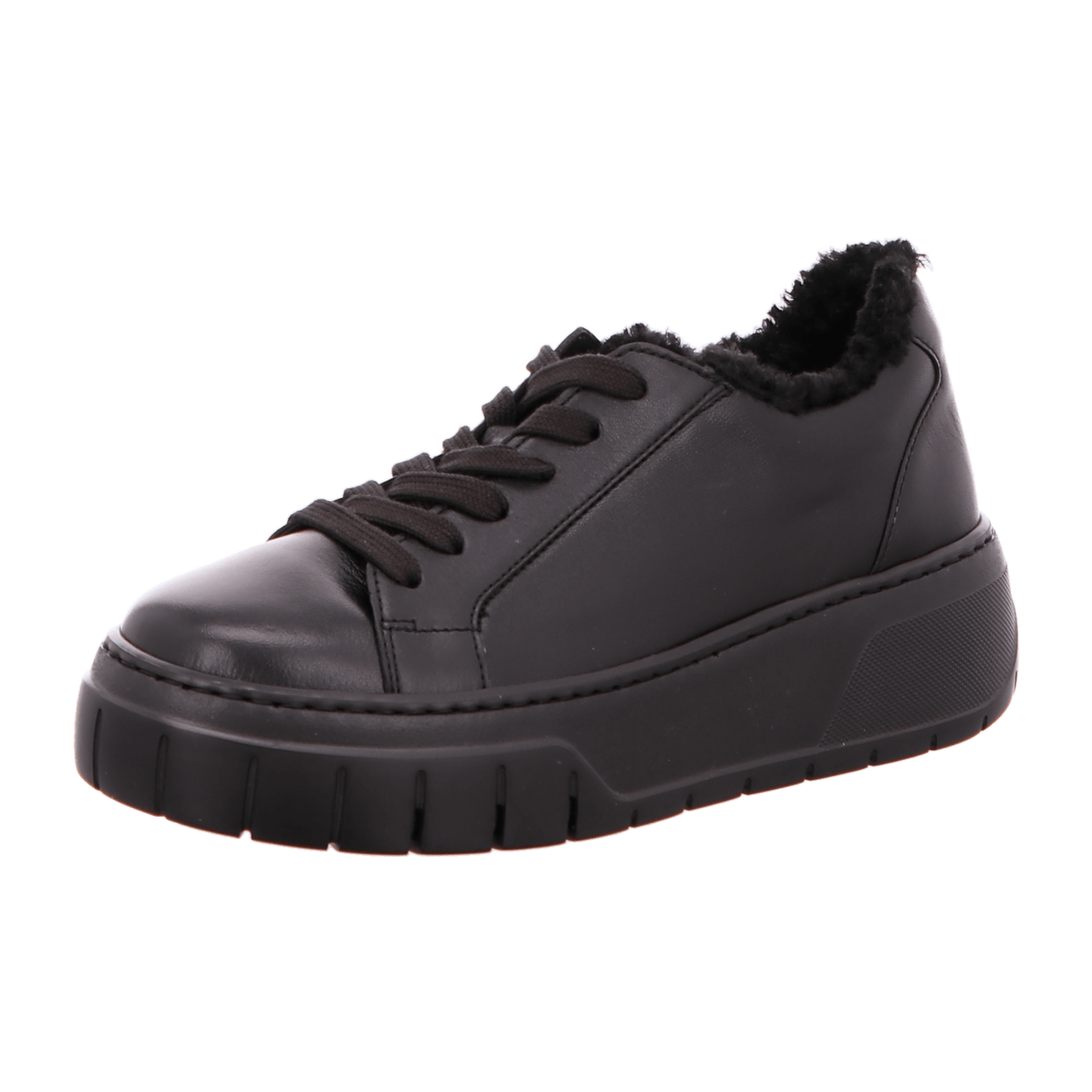 Gabor Schuhe Plateau Fell Sneakers schwarz Nappa 73.221.27 für Damen, schwarz, Gr. 37 EU / 4 UK