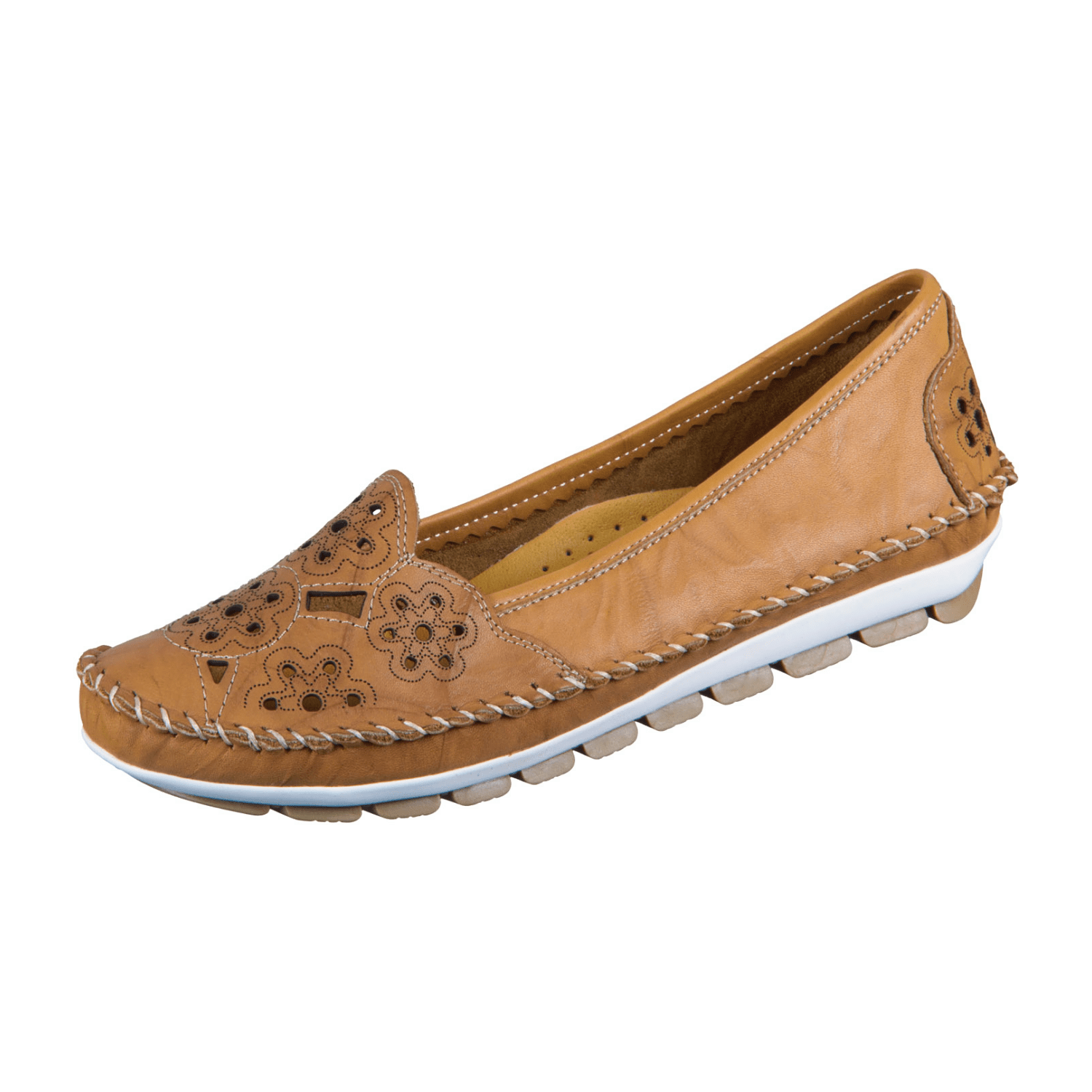 Gemini Nappa Ballerina 382336-01-320 ocker Leder für Damen, beige, Gr. 40 EU