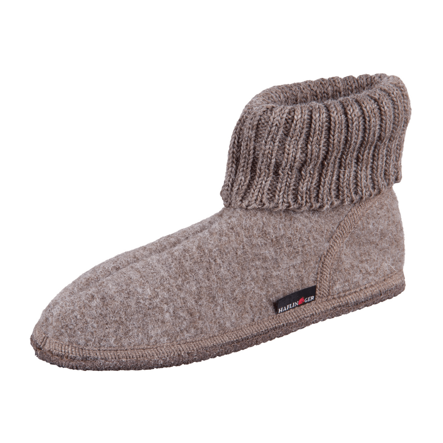 Haflinger Hüttenschuh Karl 631047-46 beigemeliert Wolle für Herren, beige, Gr. 40 EU