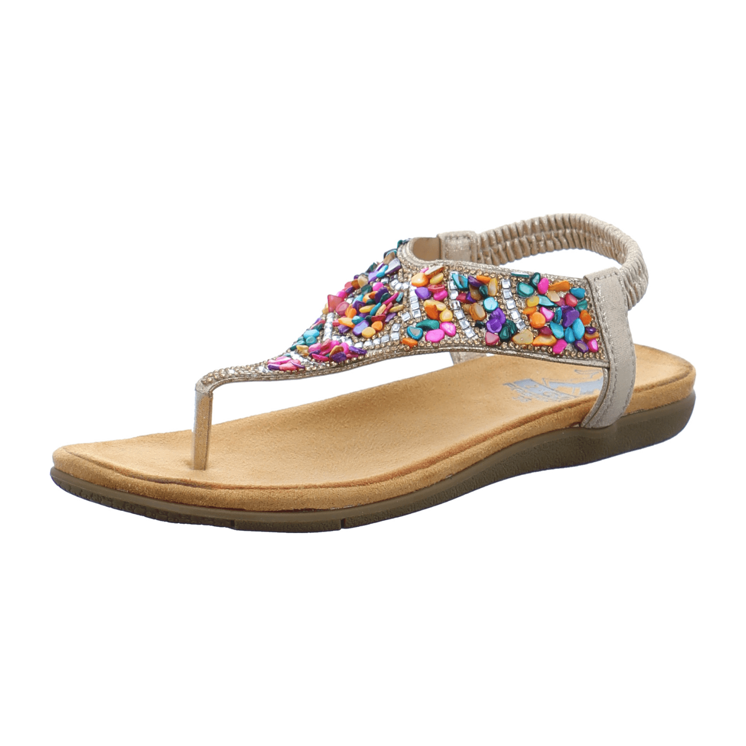 2 GO FASHION Zehenstegsandalen für Damen, bunt, Gr. 42 EU