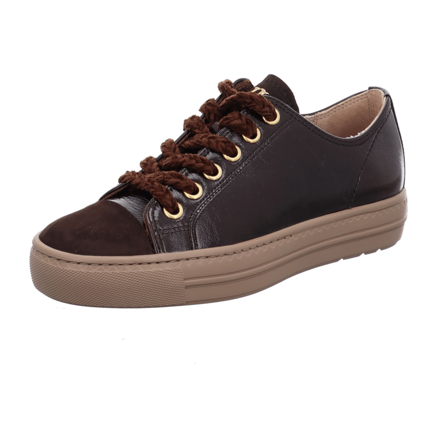 Paul Green 4977-278 Moro (Braun) - sportlicher Schnürschuh - Damenschuhe Sneaker, Braun, leder (s. suede/glossy calf) für Damen, braun, Gr. 36 EU / 3,5 UK