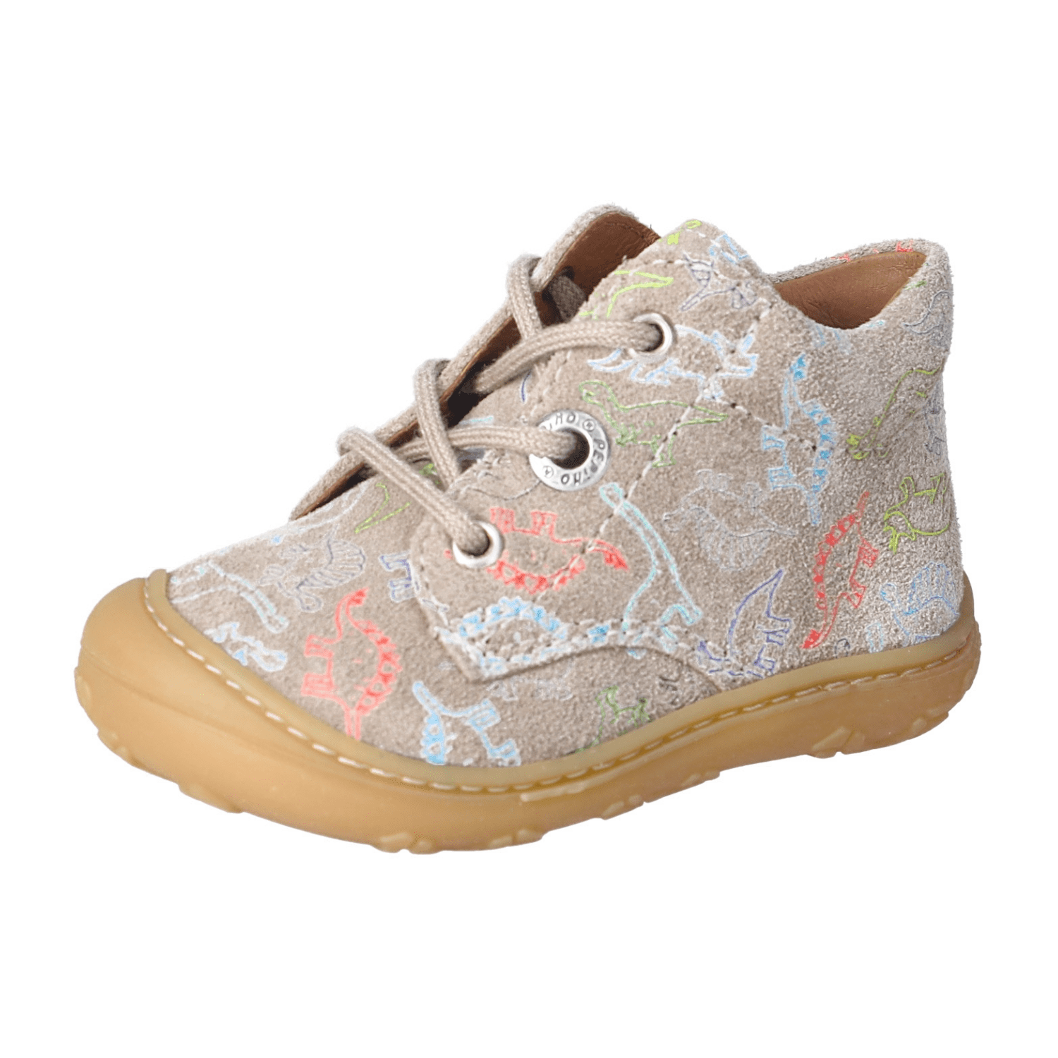 Ricosta Dots 1200502650 Tundra (Beige) - Halbschuh Schnürschuh für Jungen Baby - Kinderschuhe Lauflernschuhe Gr. 18 - 26, Beige, leder (dino) für Kinder, beige, Größe 19 EU