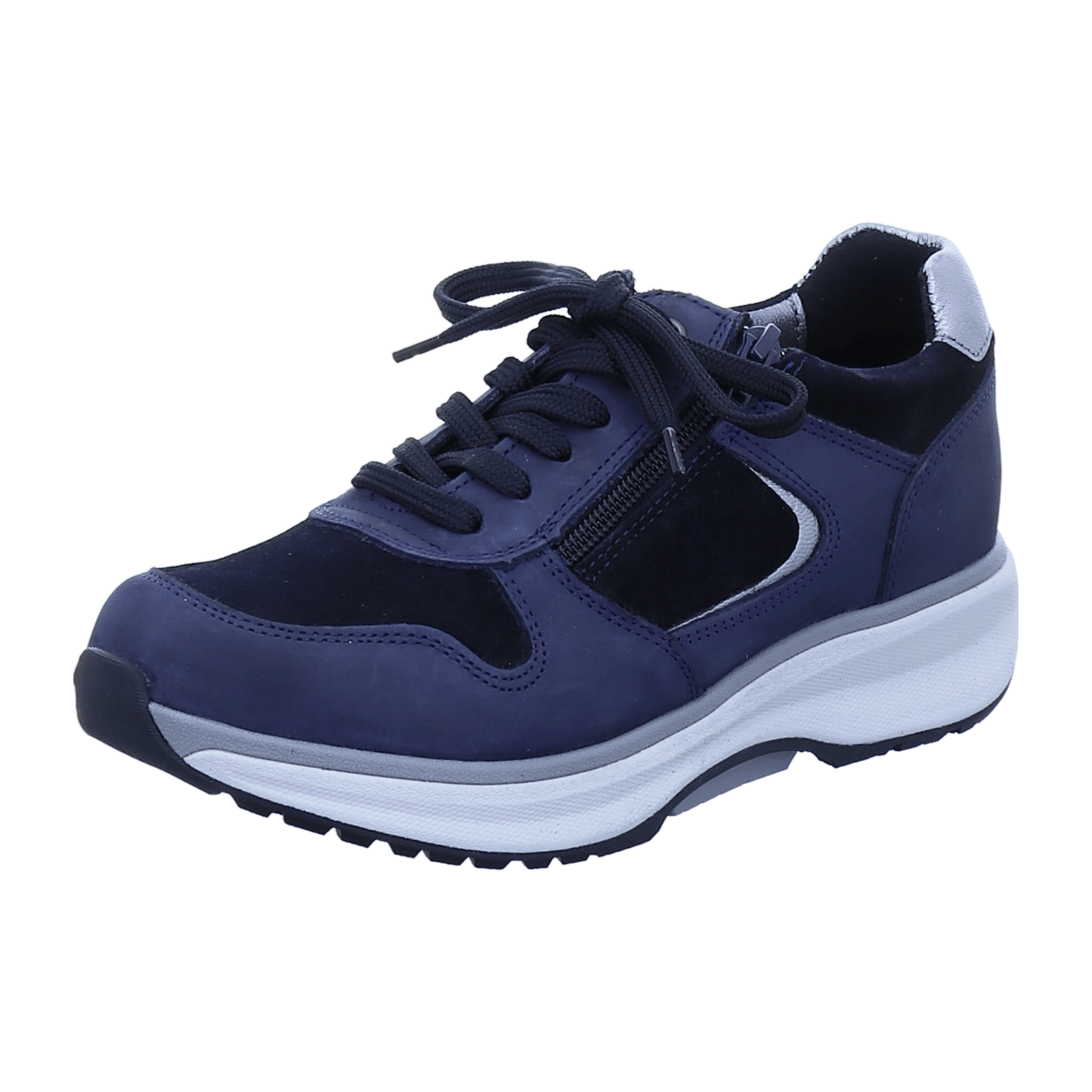 Xsensible New Jersey Navy (blau) - sportlicher Schnürschuh - Damenschuhe Bequeme Schnürschuhe, Blau, leder (stretchleder) für Damen, blau, Größe 36 EU