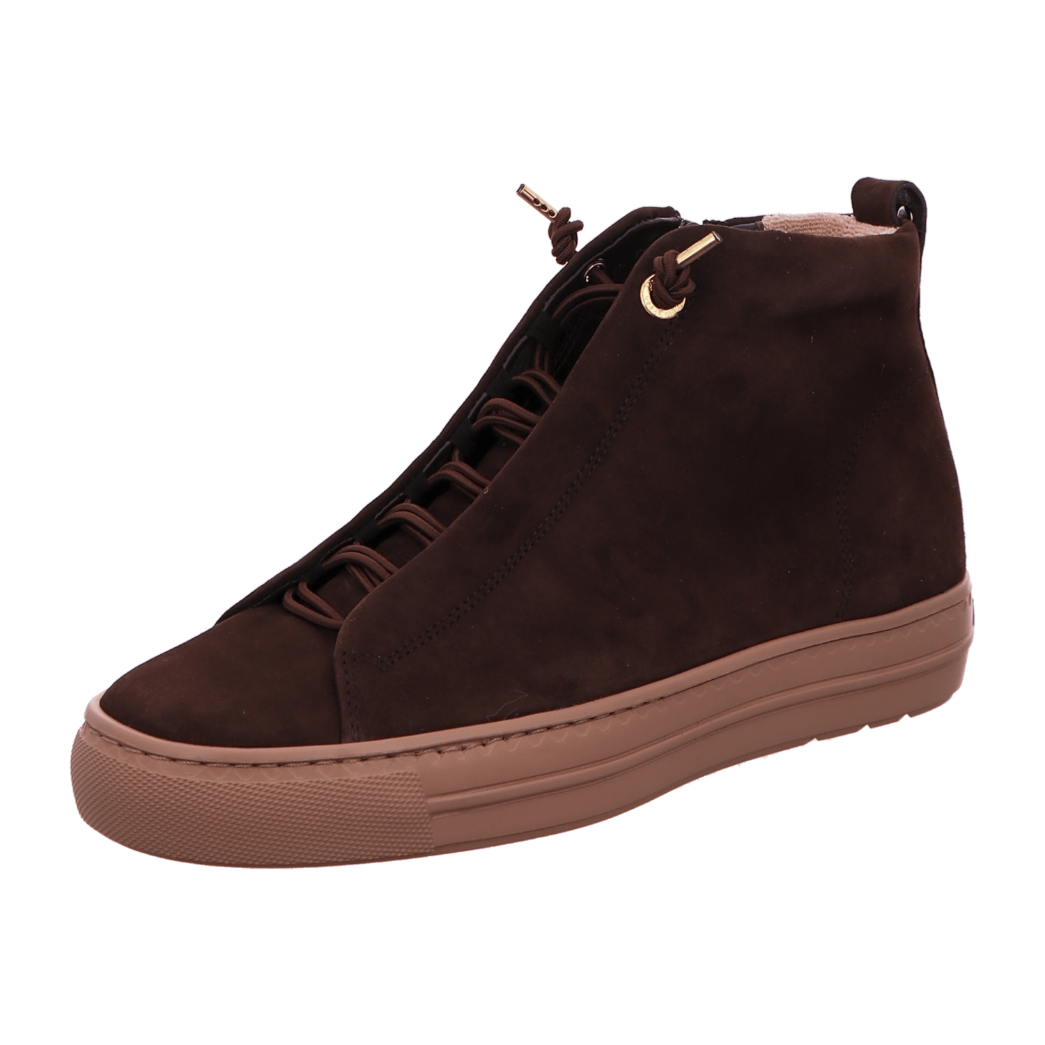 Paul Green 5283-128 Moro (Dunkelbraun) - sportlicher Schnürschuh - Damenschuhe Modische Stiefelette / Boots, Braun, leder (samtziege) für Damen, braun, Größe 36 EU / 3,5 UK
