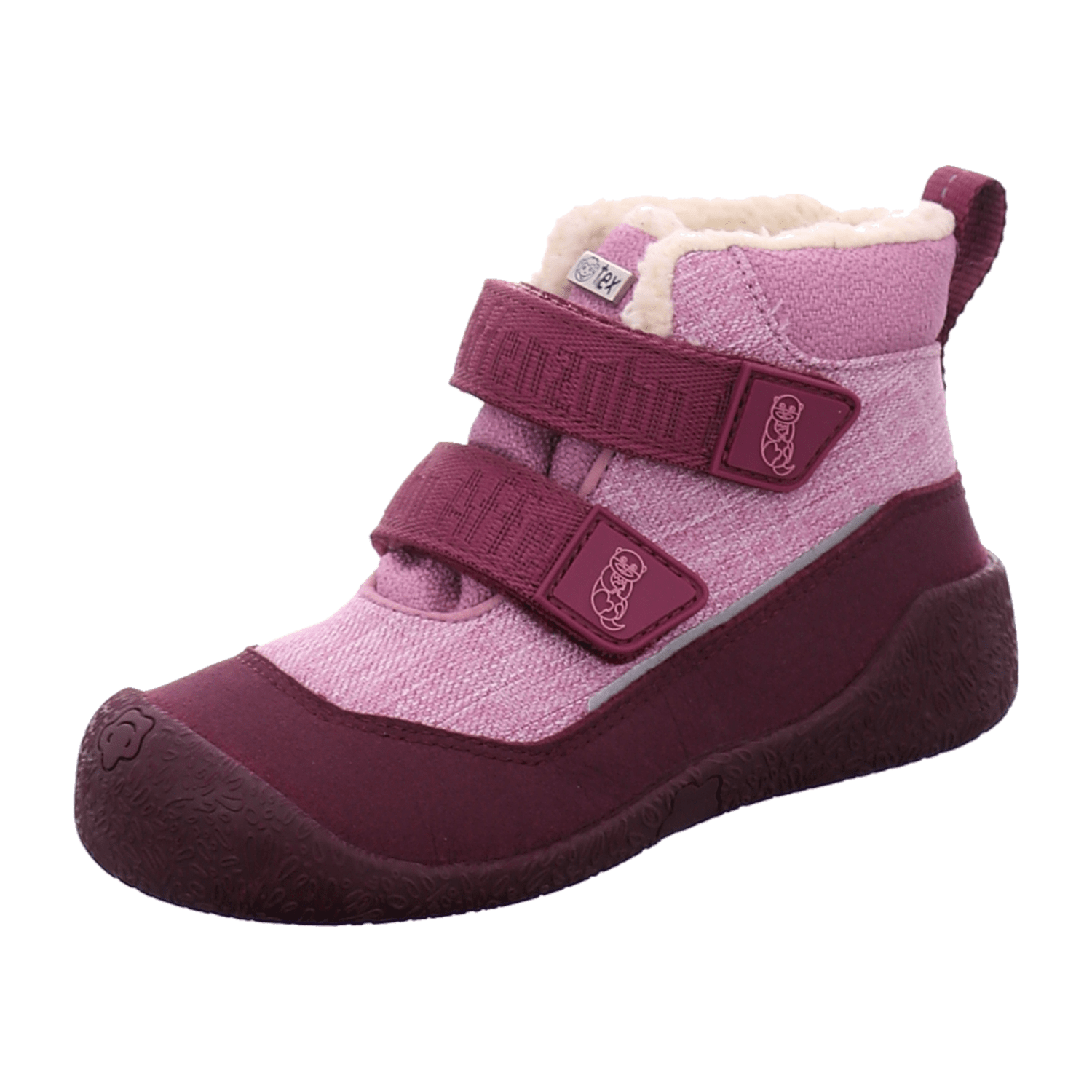 Affenzahn Otter Midboot 0150240176 Rose - Winterstiefel Mädchen Baby - Barfußschuhe KINDER, Mehrfarbig für Kinder, lila, Gr. 19 EU