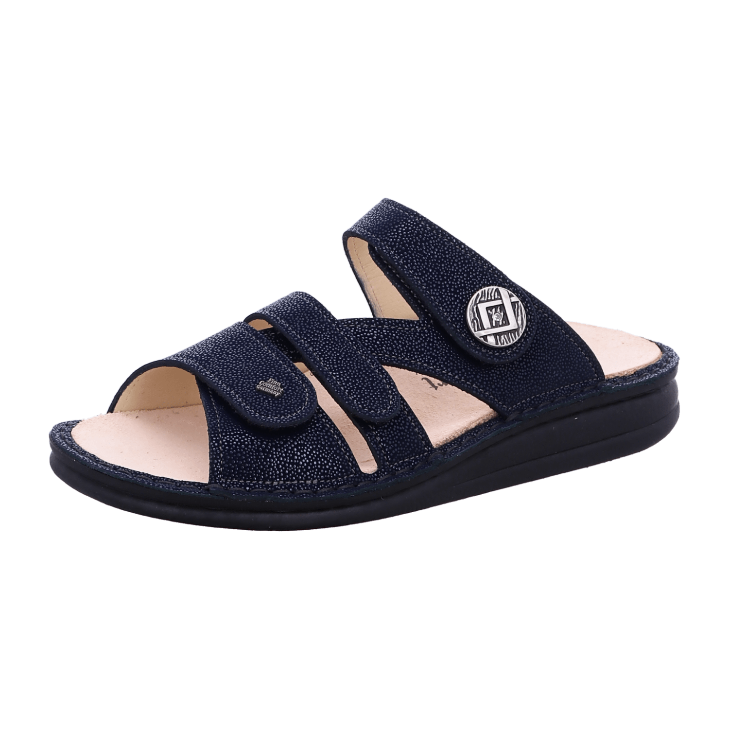 FinnComfort Agueda Nightblue (Dunkelblau) - Pantolette - Marken, Blau, leder (arya) für Damen, blau, Größe 37 EU
