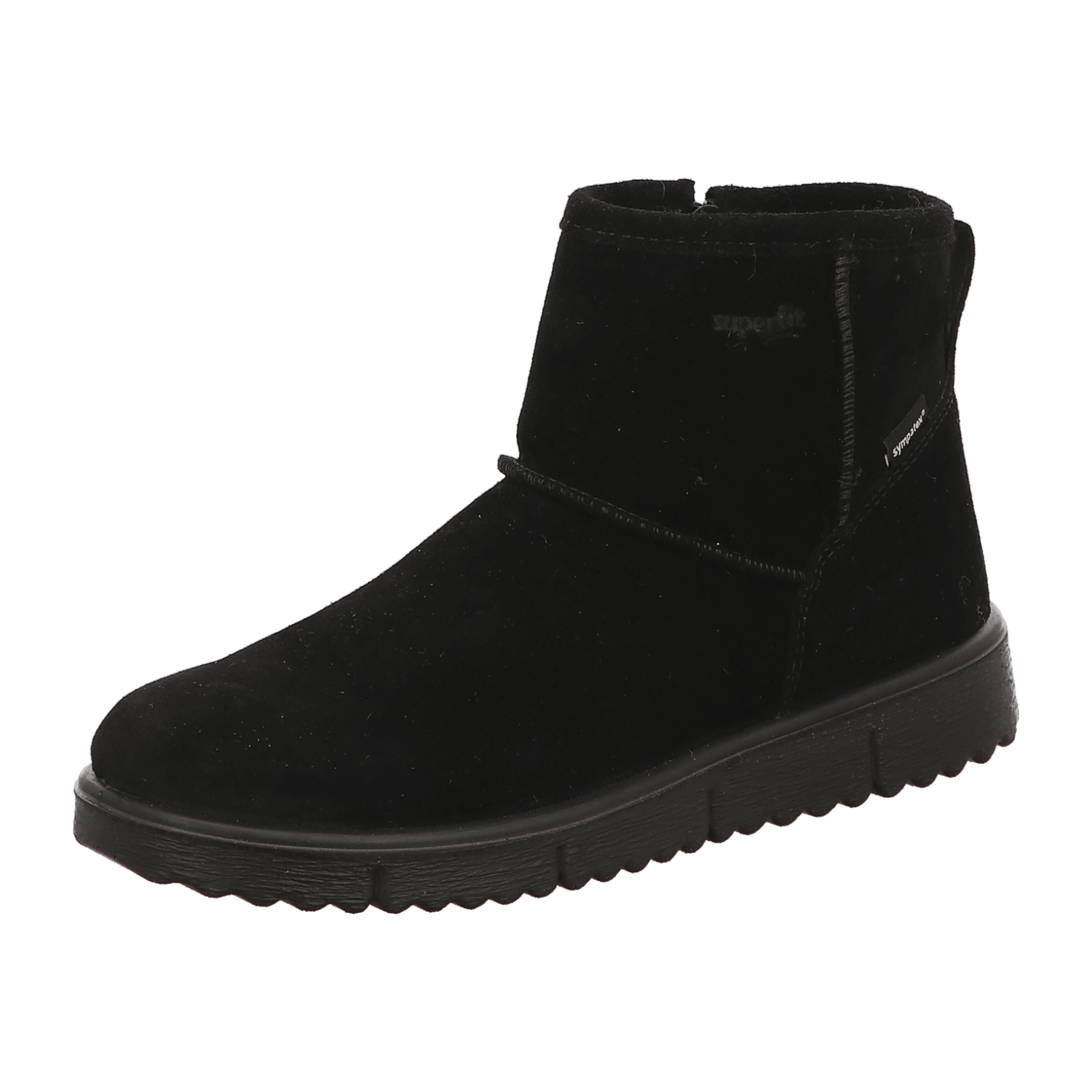 Superfit Lora 0094890000 Schwarz - Stiefel mit Futter - Kinderschuhe Gefütterte Kinderstiefel Gr. 18 - 42, Schwarz, leder (velour/sympatex) für Kinder, schwarz, Gr. 31 EU