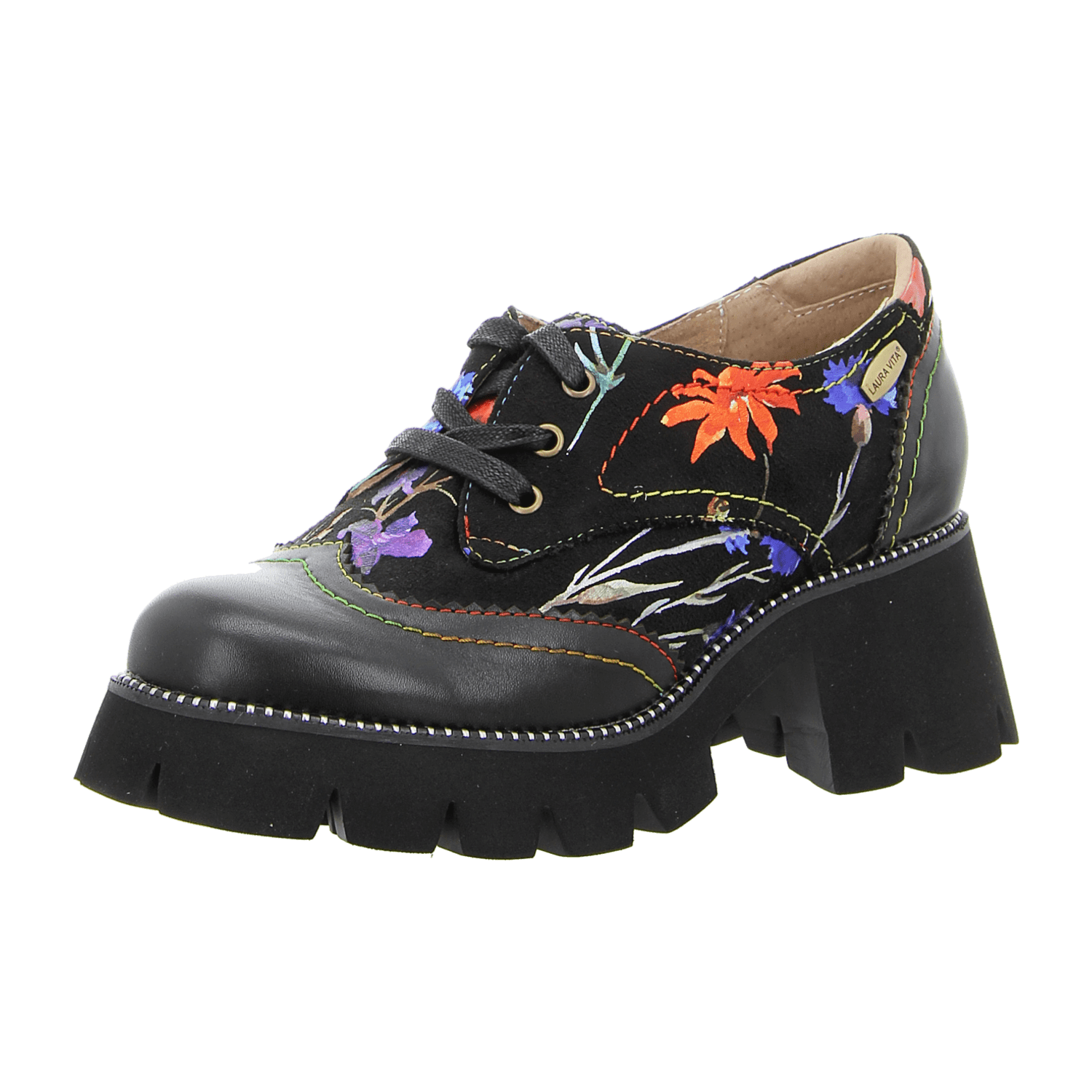 Laura Vita Schnürpumps für Damen, schwarz, Gr. 38 EU