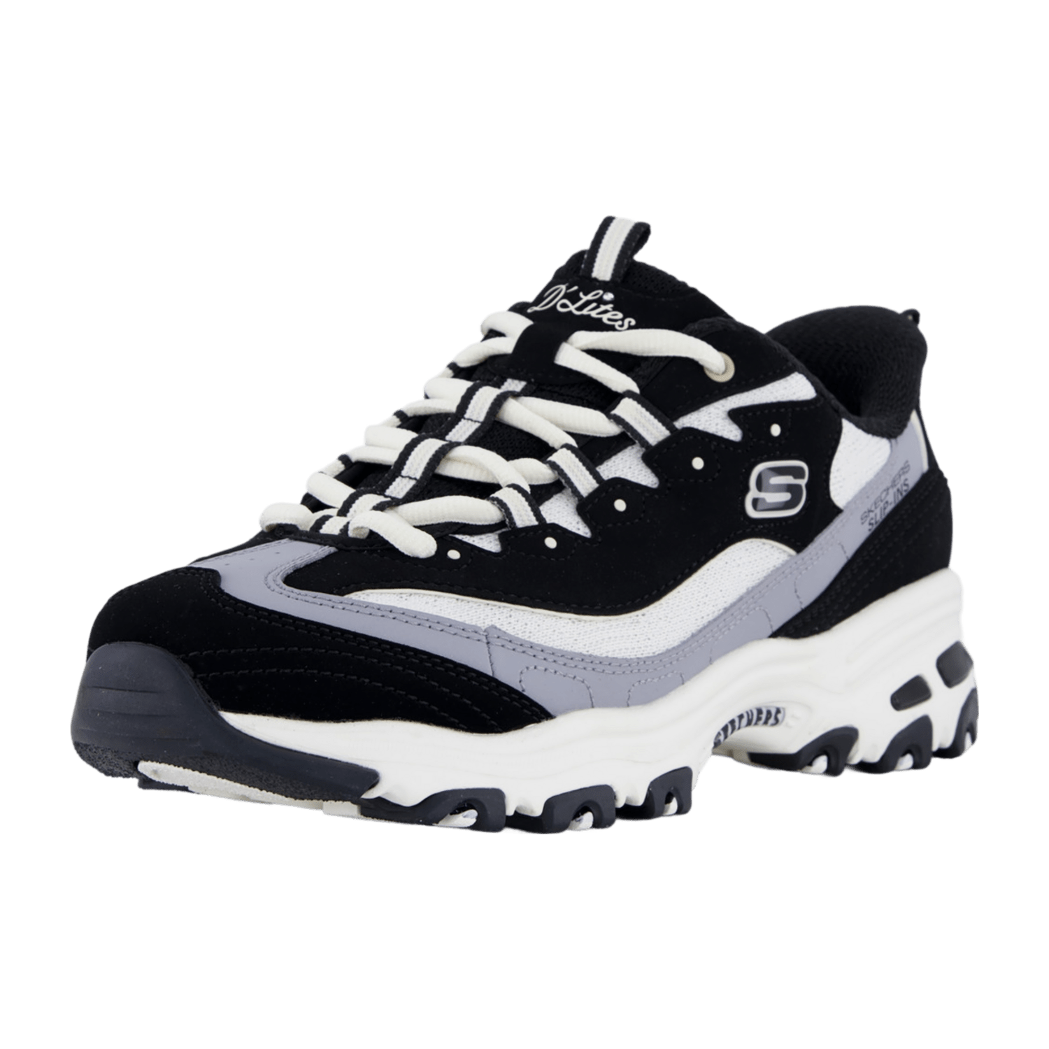 Skechers SLIP IN D'LITES-SMOOTH NOSTALG für Damen, schwarz, Gr. 38 EU