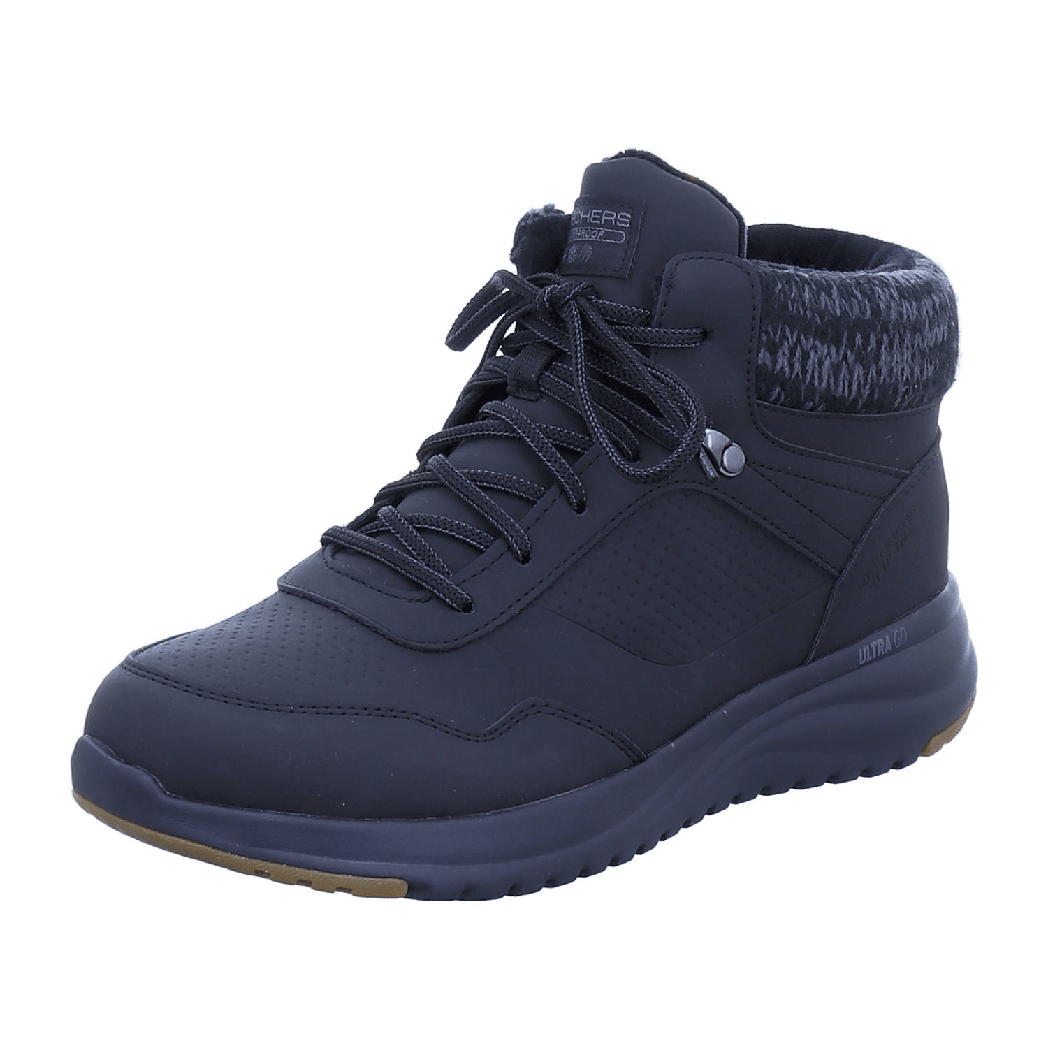Skechers On-The-Go Mid Sneaker schwarz wasserdicht Slip Ins 144739 für Damen, schwarz, Gr. 37 EU
