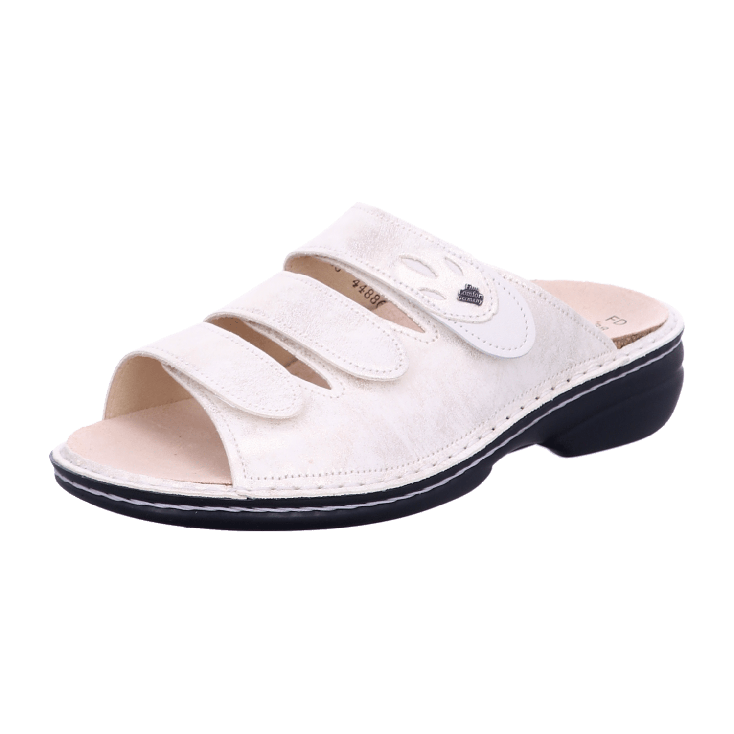 FinnComfort Kos Oro/Latte  - Pantolette - Marken, Mehrfarbig, leder (everest/seta) für Damen, beige, Größe 36 EU