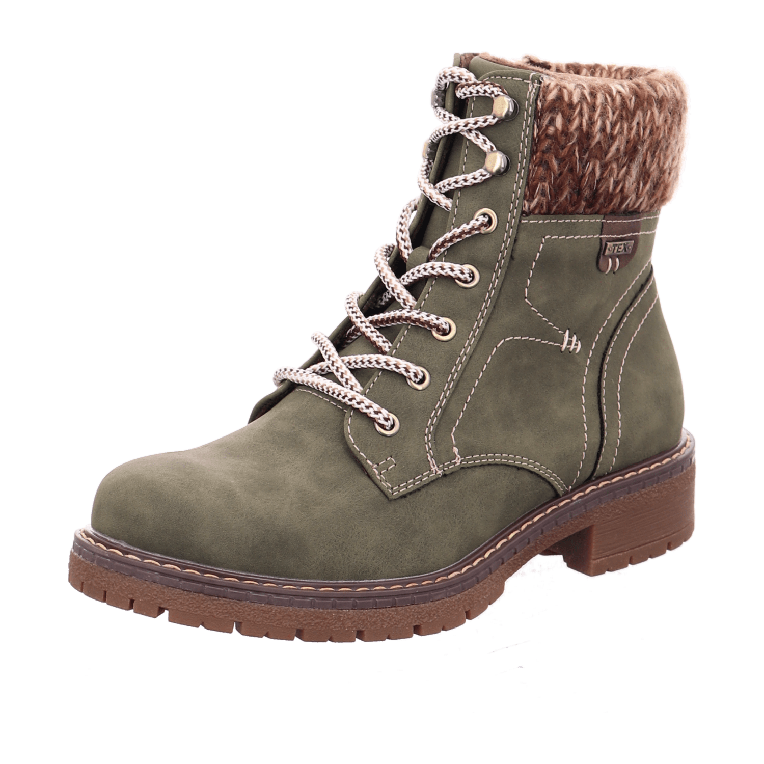 Dockers by Gerli Schnürboot für Damen, grün, Größe 37 EU