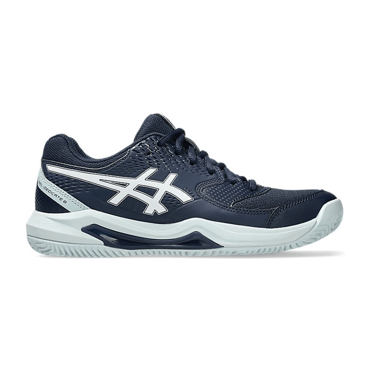 asics Dedicate white W für Damen, blau, Größe 41 ½ EU / 9,5 UK
