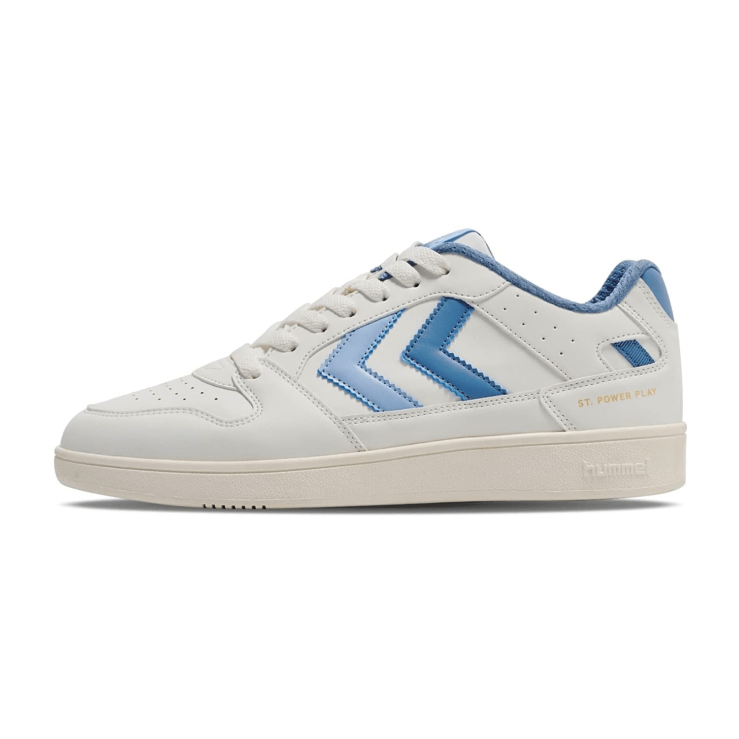 Hummel St. Power Play Sneaker Damen 9025 - white/faded denim 42 für Damen, weiß, Größe 42 EU