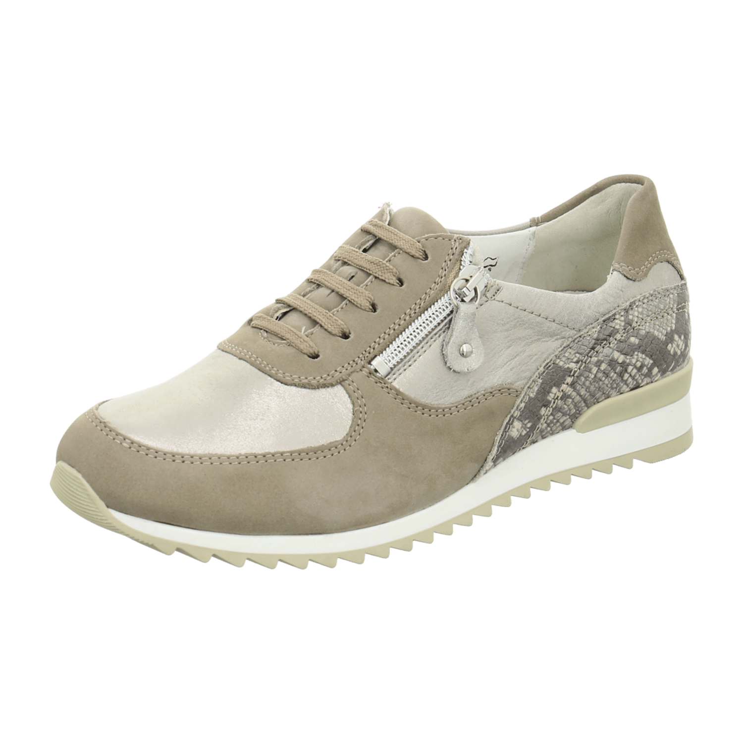 Waldläufer Komfort Schnürschuhe für Damen, beige, Größe 41 EU / 7,5 UK