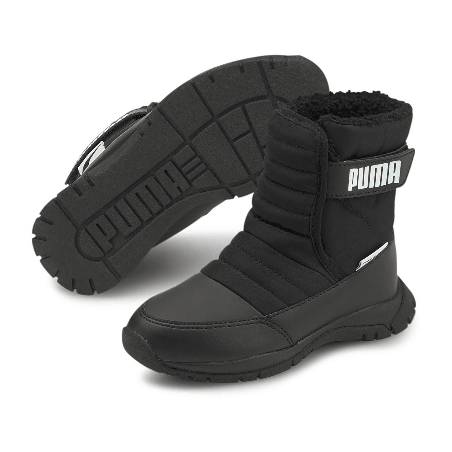 Puma Nieve Boot Winterized AC PS Winterstiefel gefüttert Kinder PUMA black/PUMA white 33 für Kinder, schwarz, Größe 29 EU