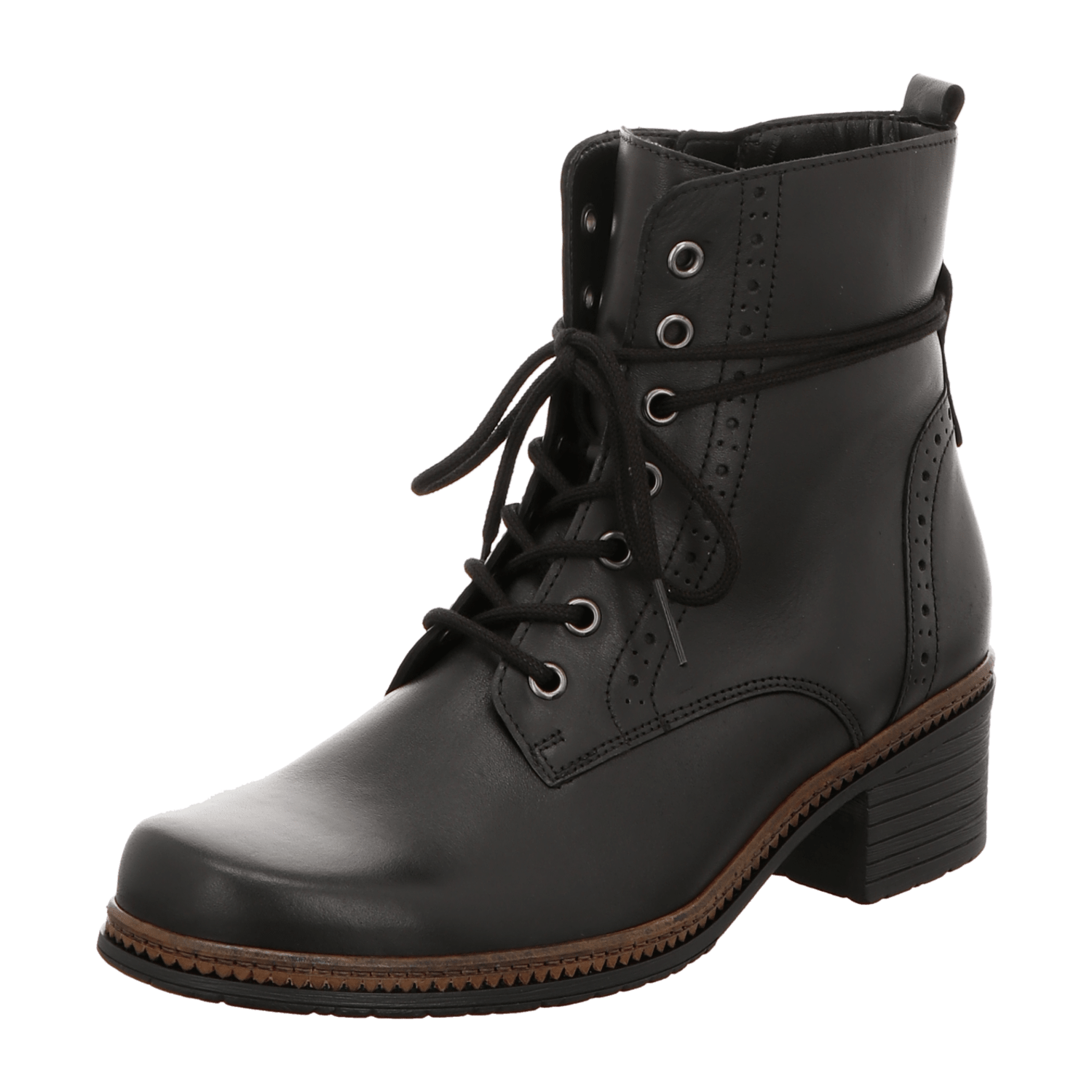 Gabor Casual 74.660.27 schwarz Schnürstiefel  HW 21/22 für Damen, schwarz, Größe 40 EU / 6,5 UK