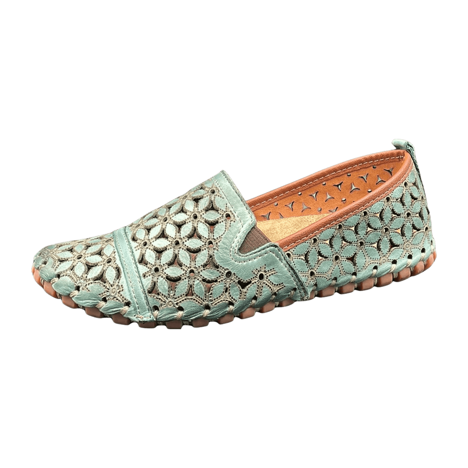 Gemini Slipper gelocht für Damen, türkis, Gr. 42 EU