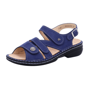 FinnComfort Gomera Royal (Blau) - Sandale mit loser Einlage - Damenschuhe Sandale bequem / lose Einlage, Blau, leder (nabuk)