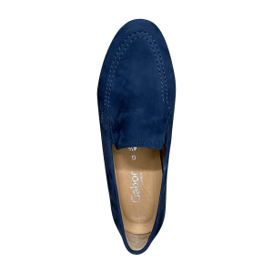 Gabor comfort 22414-36 Blue (blau) - Slipper - Damenschuhe Slipper / Trotteur, Blau, leder (nubuk-soft)