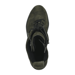 Paul Green 9060-012 Forest (Dunkelgrün) - ungefütterte Stiefelette - Damenschuhe Modische Stiefelette / Boots, Grün, leder (soft suede), absatzhöhe: 20 mm
