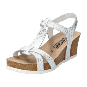 Mephisto Liviane Silver  (grau) - elegante Sandale - Damenschuhe Sandalette / Sling, Grau, leder
