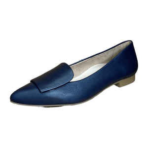Paul Green Ballerinas blau ocean Leder-Kappe 3792