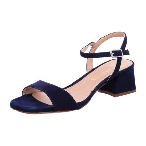 Unisa Kirk Ocean (Dunkelblau) - elegante Sandale - Damenschuhe Sandalette / Sling, Blau, leder (wildleder), absatzhöhe: 50 mm