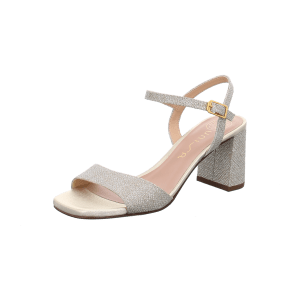 Unisa Moraty Platino - elegante Sandale - Damenschuhe Sandalette / Sling, Mehrfarbig, absatzhöhe: 60 mm
