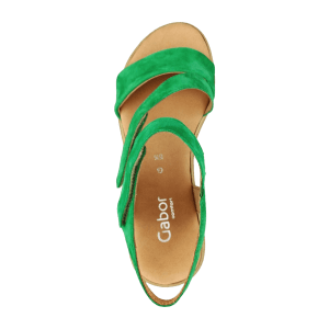Gabor comfort Gabor Rhodos Sandale grün verde Klett 42.063.34