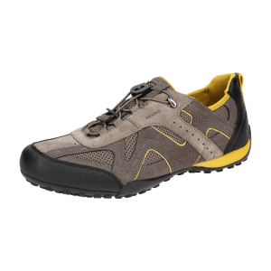 Geox Snake Sneaker Schuhe taupe gelb U2507B