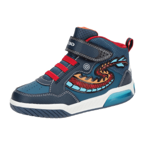 Geox Inek Kinder Schuhe blau rot Drache J949CE