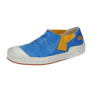 Eject Puzzle Schuhe blau gelb Herren Slipper 12361