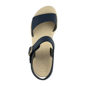 Paul Green 7134-035 Space (Blau) - sportliche Sandale - Damenschuhe Sandalette / Sling, Blau, leder (easy grained)